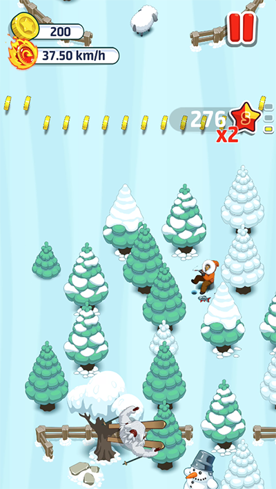 SkiHero snowy world